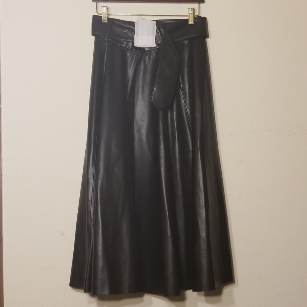 Zara faux leather skirt
